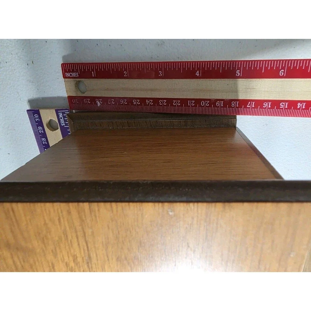 Vintage Wooden Jewelry Box Musical Mirror Lined Compartments Drawer Signed